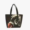 Medium Horse Printed Canvas Fatty Tote Bag