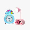 Cartoon Pig Table Lamp Pen Holder with Alarm Clock