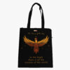 The King of Sky Black Zip Eagle Print Zip Tote bag