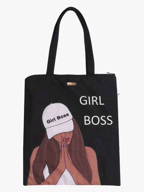 Girl Boss Zip Tote Bag for shopping