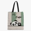 Hi Cute Panda Zip Tote Bag for shopping