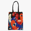 Eye Printed Zip Tote Bag for shopping