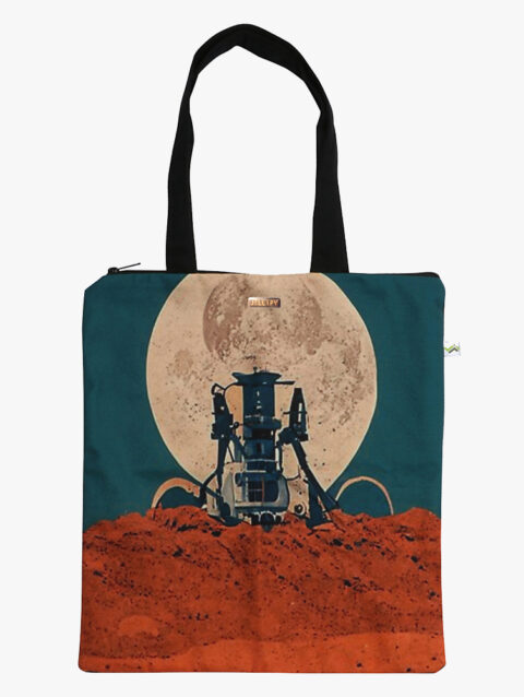 Chandrayaan Printed Zip Tote Bag