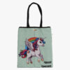 Magic Unicorn Printed Zip Tote Bag