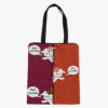 Kitty Wall Zip Tote Bag for shopping