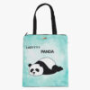 Lazy Panda Zip Tote Bag for Shopping