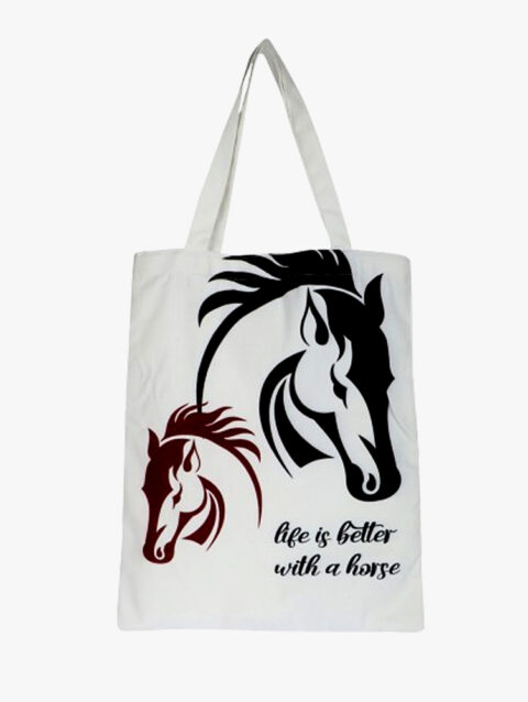 Horse Print Tote Bag for Shopping & Travel Bags