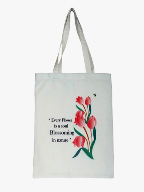 Flower Print Tote Bag for Shopping & Travel Bags