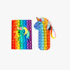 Combo Unicorn Popit Diary & Unicorn fur Pouch