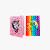 Combo of Unicorn fur Diary Unicorn Pop it Diary