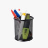 Round Pen Holder, Pen Organizer for Desk, Black