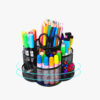 7 Compartment Rotating Pencil Holder Black