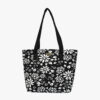 Medium Black and White flower Fatty Tote Bag