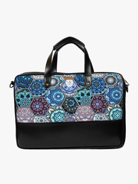 Canvas with Leather Laptop Bag for unisex