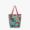 Long Sky Blue Floral Fatty Bag, shopping