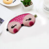Pink Fox Eye Mask Printed Eye Mask