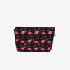 Black Flamingo Cosmetic Makeup Pouch for Women