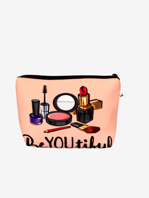 Light Orange Cosmetic Makeup Pouch for Women