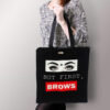 But First Brows Zip Tote Bag Black