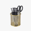 Golden Round Pen Holder
