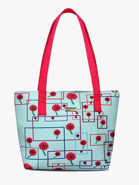 Medium Floral Print Shoulder Fatty Tote Bag